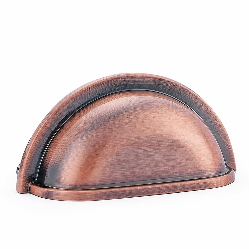 HARPOON Kitchen Cabinet Pulls, 3" Inch Bin Cup Drawer Handles - 10 Pack of Kitchen Cabinet Hardware (Antique Copper) - Image 1